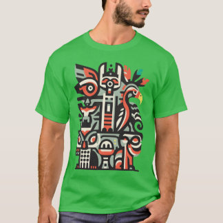 abstract bird tiki style friends T-Shirt
