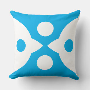 Abstract Birds Bold Simple Design Sky Blue Cushion