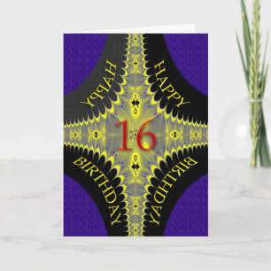 Abstract birthday card for a 16 year old