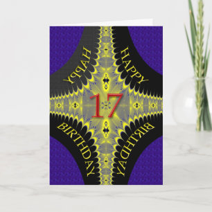 Abstract birthday card for a 17 year old