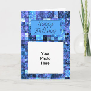 Abstract birthday Photo Card