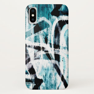 Abstract black and blue graffiti Case-Mate iPhone case