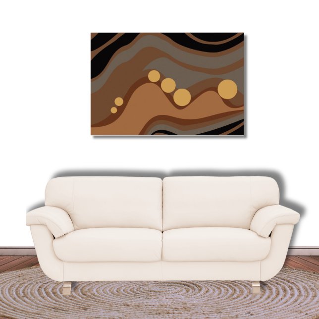 Abstract Black and Brown Low Tide Poster (Creator Uploaded)