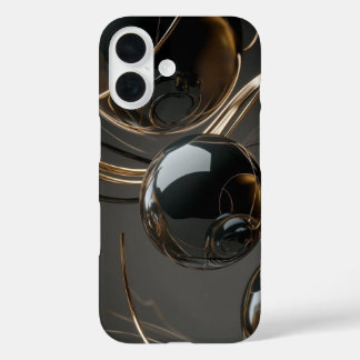 Abstract Black and Gold Gloss Phone Case