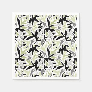 Abstract, Black and Green, Youth, Modern, Creative Napkin