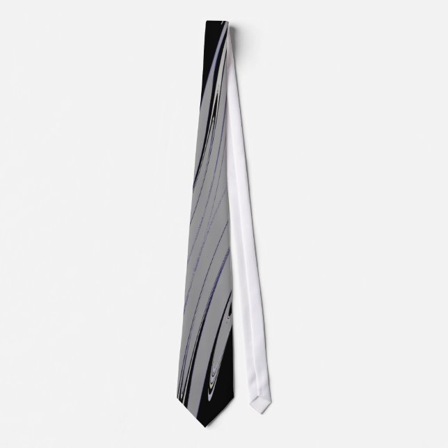 Abstract Black and Grey Modern Splash Tie (Front)