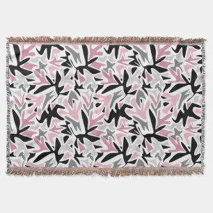 Abstract, Black and Pink, Youth, Modern Throw Pill Blanket