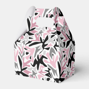 Abstract, Black and Pink, Youth, Modern Throw Pill Favour Box