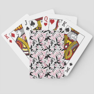 Abstract, Black and Pink, Youth, Modern Throw Pill Playing Cards