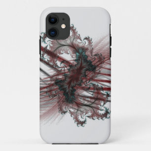 abstract black and red fractal art Case-Mate iPhone case