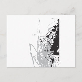 abstract black and white art vo1 postcard