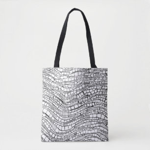 Abstract Black and White Design Tote Bag