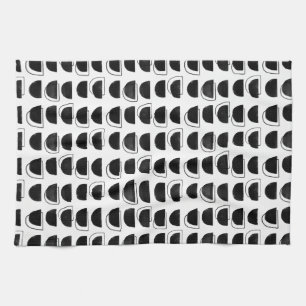 Abstract Black and White Kitchen Towels