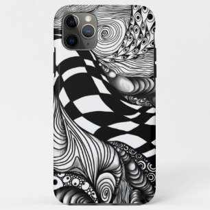 Abstract black and white line tangle Case-Mate iPhone case