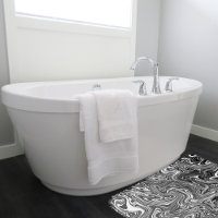 Abstract Black and White Liquid Marble