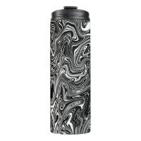 Abstract Black and White Liquid Marble