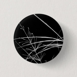Abstract Black and White Nature Button Badge