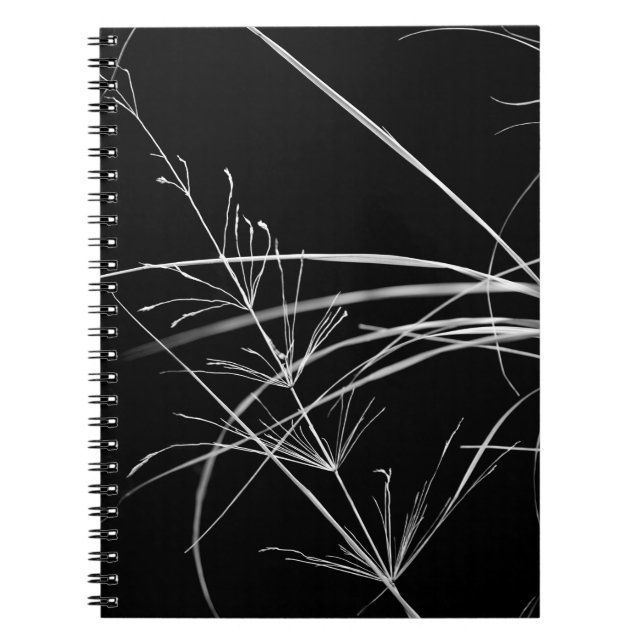 Abstract Black and White Nature Notebook (Front)
