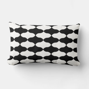 Abstract Black and White Pattern Lumbar Cushion