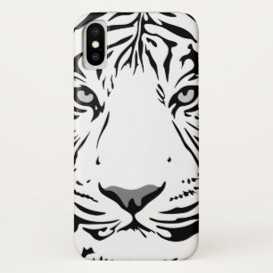 Abstract Black and White Tiger Face Case-Mate iPhone Case