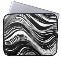 Abstract Black and White Wave