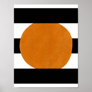 Abstract Black And Yellow Elements Orange Shapes P Poster