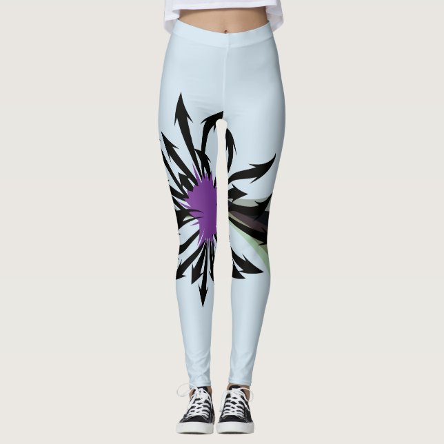 Abstract Black Arrows Leggings (Front)
