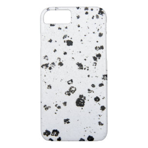 abstract black flecks on white Case-Mate iPhone case