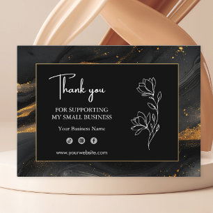 Abstract Black Gold Business Card