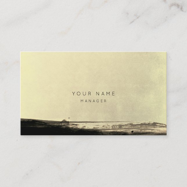 Abstract Black Gold Yellow Appointment Card (Front)