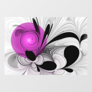 Abstract Black Grey With Magenta Fractal Art