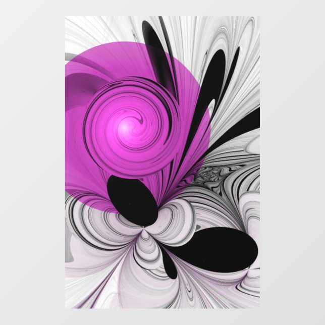 Abstract Black Grey With Magenta Fractal Art (Sheet)