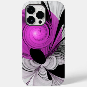 Abstract Black Grey With Magenta Fractal Art Case-Mate iPhone 14 Pro Max Case