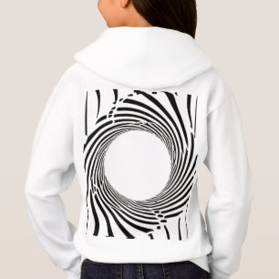 Abstract Black Hole Spiral Line Art