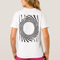 Abstract Black Hole Spiral Line Art 