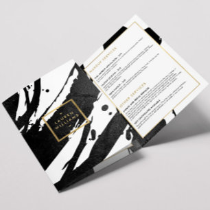 Abstract Black Ink Brushstrokes Brochure