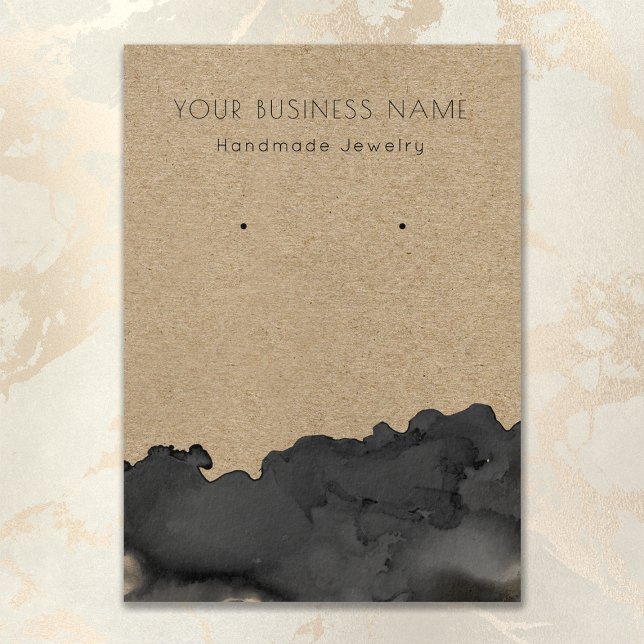 Abstract Black Ink Wash Earring Display Cards (Creator Uploaded)