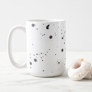 Abstract Black Paint Splash & Splatter Pattern Coffee Mug