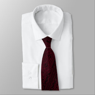 Abstract Black & Purple Red Lines - Customisable Tie
