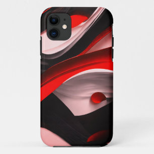 Abstract Black & Red Design Premium Collection - Case-Mate iPhone Case