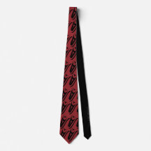 Abstract Black & Red Formline Tie
