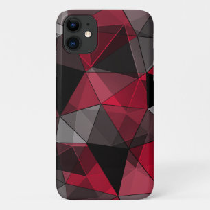 Abstract Black, red, grey geometric. Case-Mate iPhone Case