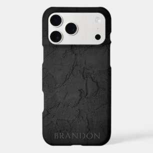 Abstract Black Texture Personalised Name