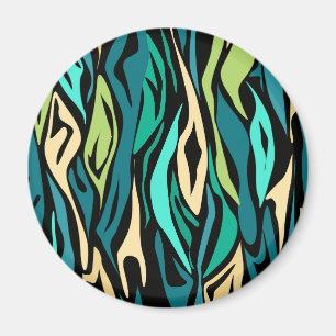 Abstract black turquoise magnet