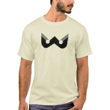 Abstract Black W Geometric Letter W
