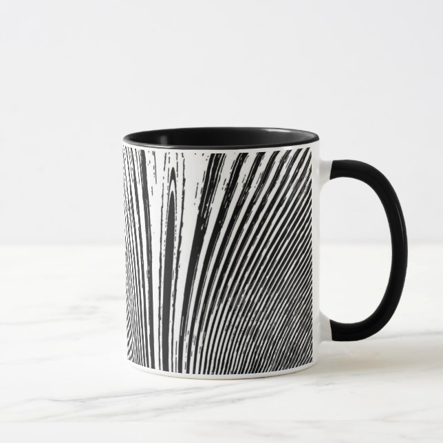Abstract Black White Coffee Mug (Right)