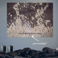 Abstract black & white (cracked wall) poster