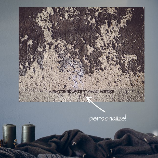 Abstract black & white (cracked wall) poster (Creator Uploaded)