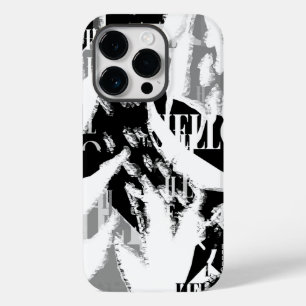 Abstract Black White Grey Case-Mate iPhone 14 Pro Case