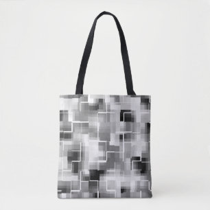 Abstract Black White Grey Tote Bag